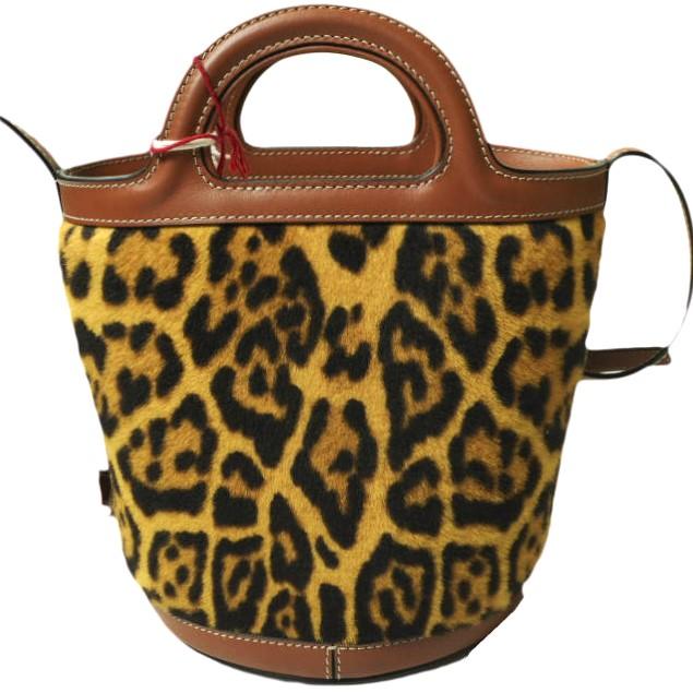 新品 MARNI マルニ 23AW SMALL BUCKET BAG 巾着付き スモールバケットバッグ SCMP0056Q8 LV846 LEOPARD 定価212,300円 Tropicalia ハラコ |  | 01