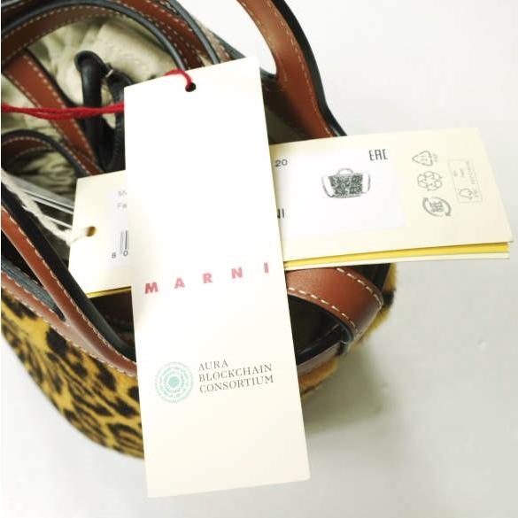 新品 MARNI マルニ 23AW SMALL BUCKET BAG 巾着付き スモールバケットバッグ SCMP0056Q8 LV846 LEOPARD 定価212,300円 Tropicalia ハラコ |  | 04