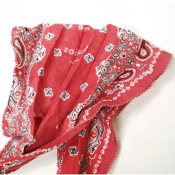 新品 Acne Studios アクネストゥディオズ 20SS VARANA ペイズリープリント コットンシルクポプリンスカーフ RED ストール g19802 |  | 06