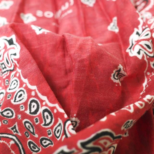 新品 Acne Studios アクネストゥディオズ 20SS VARANA ペイズリープリント コットンシルクポプリンスカーフ RED ストール g19802 |  | 07