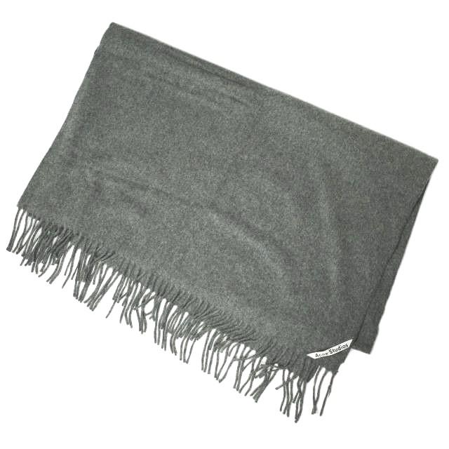 新品 Acne Studios アクネストゥディオズ イタリア製 Canada New フリンジウールマフラー グレー 大判サイズ ユニセックス g19803 |  | 01