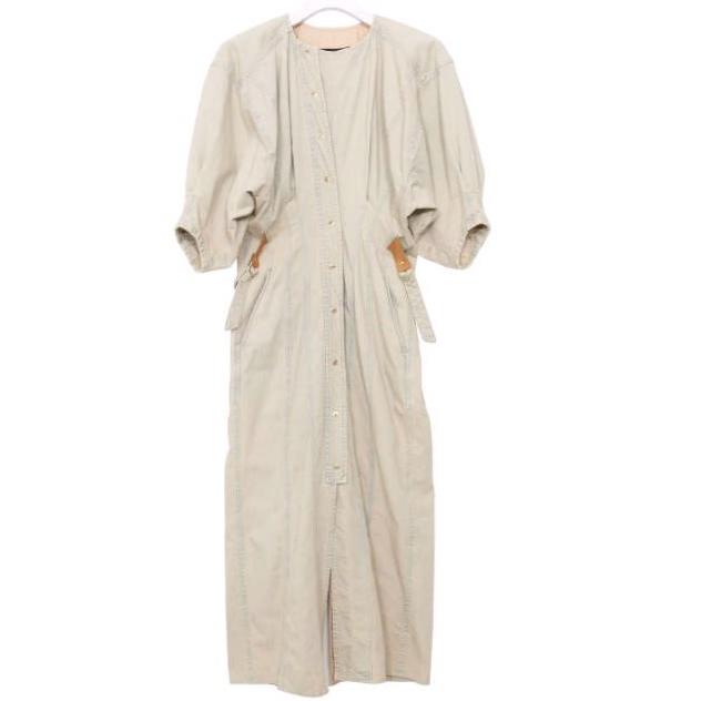 新品 PHOTOCOPIEU フォトコピュー 23AW 日本製 ASTRID - MIDI DRESS デニムロングワンピース 36 PINK BEIGE 定価82,500円 トップス g19829 | 