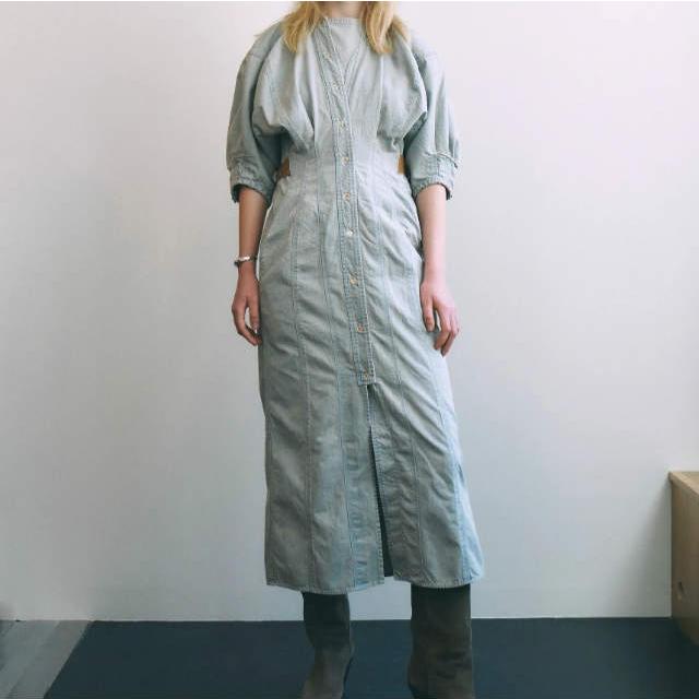 新品 PHOTOCOPIEU フォトコピュー 23AW 日本製 ASTRID - MIDI DRESS デニムロングワンピース 36 PINK BEIGE 定価82,500円 トップス g19829 |  | 02