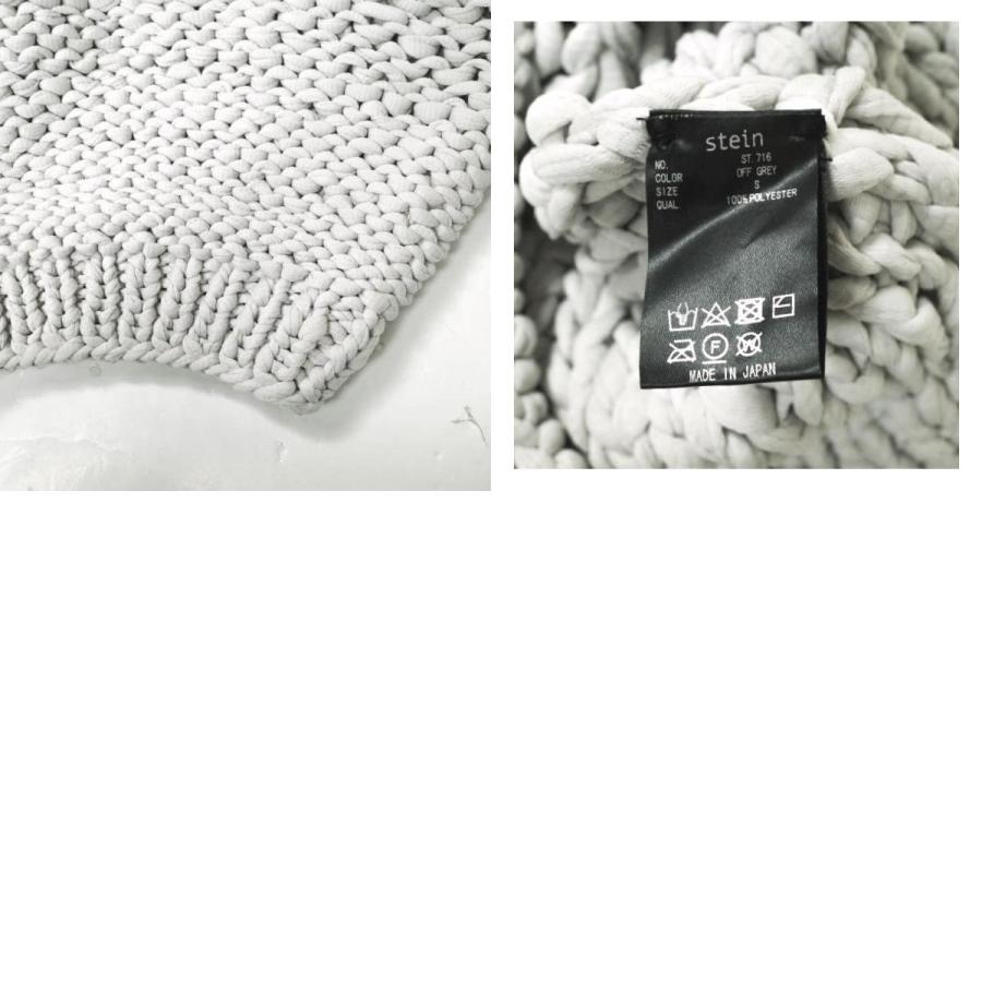 stein シュタイン 23AW 日本製 LILY YARN HAND KNIT LS リリヤーンハンドニット ST.716 S OFF GREY セーター 定価103,400円 トップス【新古品】【中古】【stein】 新品 stein シュタイン 23AW 日本製 LILY YARN HAND KNIT LS