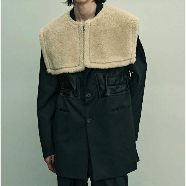 新品 stein シュタイン 23AW 日本製 WOOL FUR EXTRA SHORT VEST ウールファーエキストラショートベスト ST.631 S BEIGE ジレ ボア g19849 |  | 02