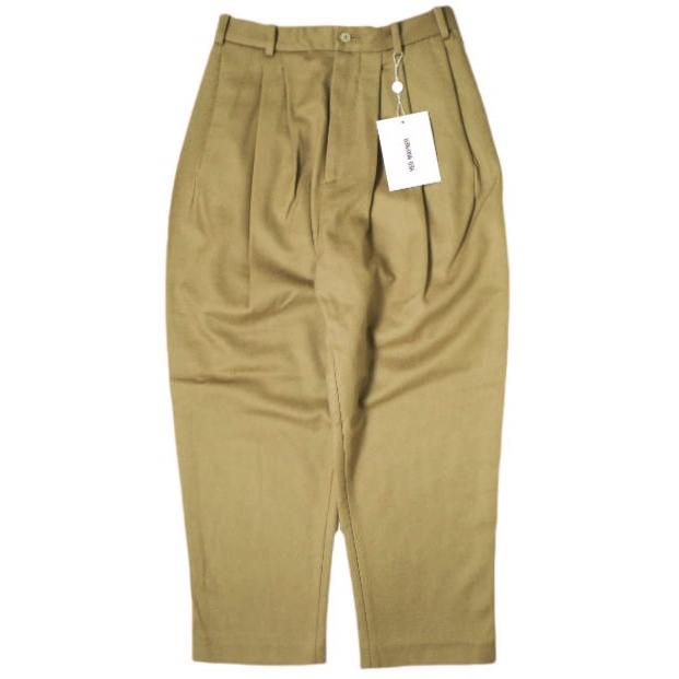 新品 HED MAYNER ヘドメイナー 22AW WOOL 6 PLEAT PANTS ウール6プリーツパンツ HM00P58 XS CAMEL 定価106,700円 スラックス ボトムス 新品 HED MAYNER ヘドメイナー 22AW WOOL 6 PLEAT PANTS ウール6