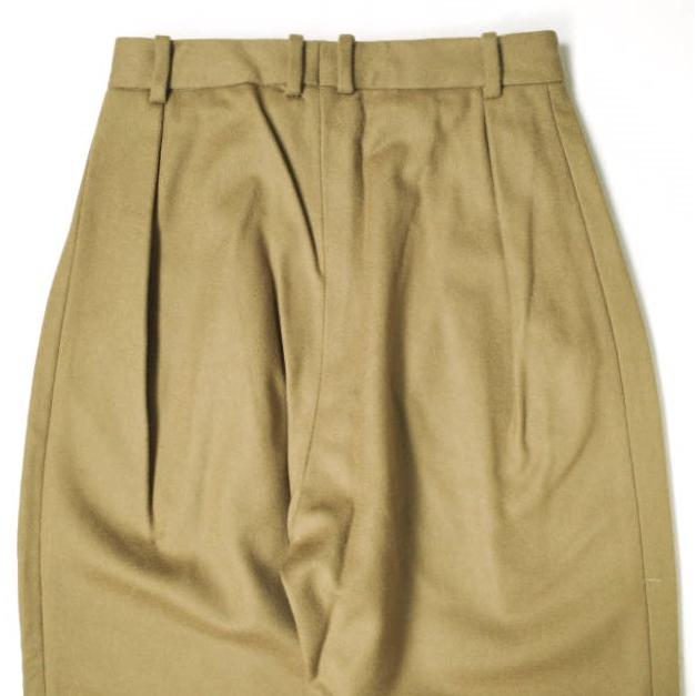 新品 HED MAYNER ヘドメイナー 22AW WOOL 6 PLEAT PANTS ウール6プリーツパンツ HM00P58 XS CAMEL 定価106,700円 スラックス トラウザーズ |  | 08