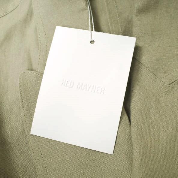新品 HED MAYNER ヘドメイナー 22SS FALLING BACK DOUBLE BREASTED JACKET オーバーサイズ リネンダブルジャケット XS BEIGE 定価158,400円 |  | 03