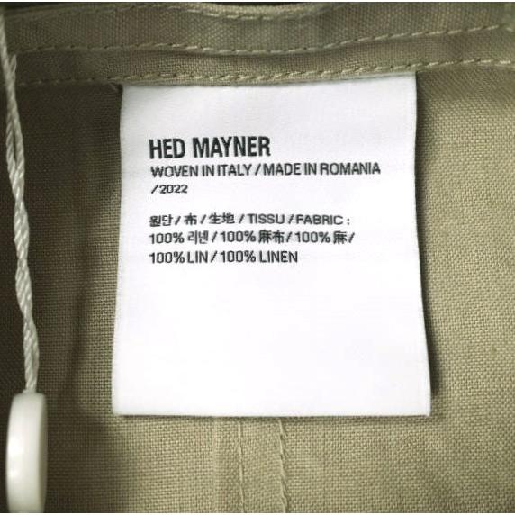 新品 HED MAYNER ヘドメイナー 22SS FALLING BACK DOUBLE BREASTED JACKET オーバーサイズ リネンダブルジャケット XS BEIGE 定価158,400円 |  | 04