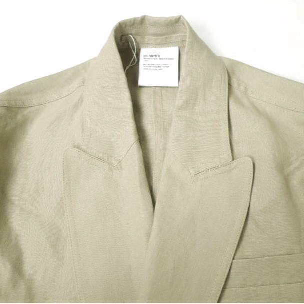 新品 HED MAYNER ヘドメイナー 22SS FALLING BACK DOUBLE BREASTED JACKET オーバーサイズ リネンダブルジャケット XS BEIGE 定価158,400円 |  | 05