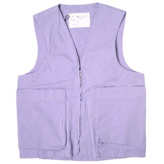 新品 CAMIEL FORTGENS カミエル フォートヘンス 23SS ZIP VEST TWILL コットンツイル ジップベスト CF.15.05.01.01 M PURPLE ジレ g19872 | 