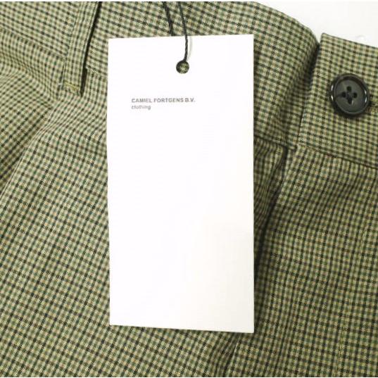 新品 CAMIEL FORTGENS カミエル フォートヘンス 22SS PLEATED SUIT PANTS SHORTS 2プリーツチェックショーツ S CHECK BROWN/GREEN パンツ |  | 03