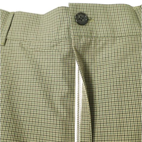 新品 CAMIEL FORTGENS カミエル フォートヘンス 22SS PLEATED SUIT PANTS SHORTS 2プリーツチェックショーツ S CHECK BROWN/GREEN パンツ |  | 04