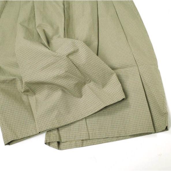 新品 CAMIEL FORTGENS カミエル フォートヘンス 22SS PLEATED SUIT PANTS SHORTS 2プリーツチェックショーツ S CHECK BROWN/GREEN パンツ |  | 05
