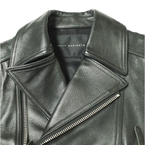 REIJI HARIMOTO レイジハリモト 日本製 カウハイド レザーダブルライダースベスト 151V01900-01 34 ブラック ジレ トップス g19890 |  | 03
