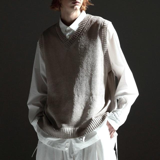 Robes＆Confections ローブスアンドコンフェクションズ 22SS Chain Lame Knit String Vest チェーンラメVネックニットベスト GRC-K03-901 |  | 02