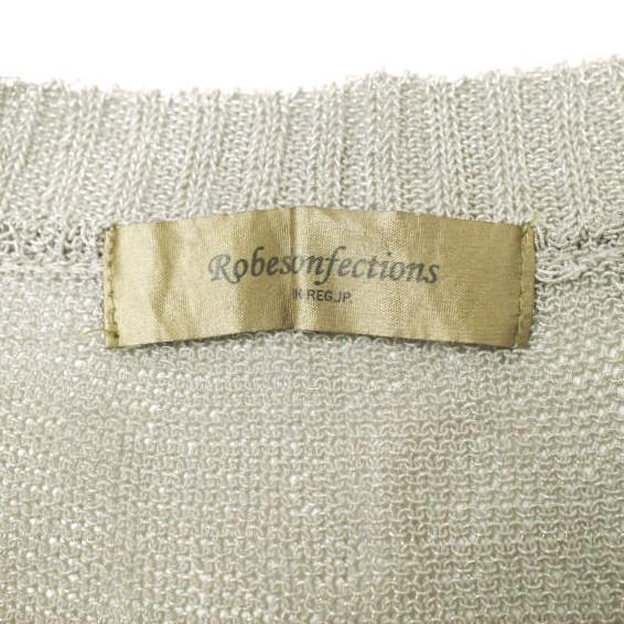 Robes＆Confections ローブスアンドコンフェクションズ 22SS Chain Lame Knit String Vest チェーンラメVネックニットベスト GRC-K03-901 |  | 03