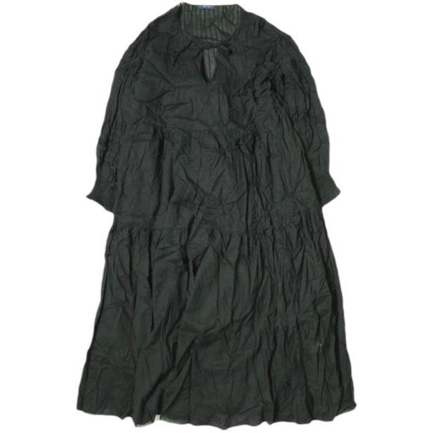 WRINN リン Pintuck One-Piece ピンタックティアードワンピース 1211-03004 38B BLACK ロング マキシ ドレス アウラアイラ トップス g19897 | 