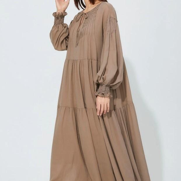 WRINN リン Pintuck One-Piece ピンタックティアードワンピース 1211-03004 38B BLACK ロング マキシ ドレス アウラアイラ トップス g19897 |  | 02