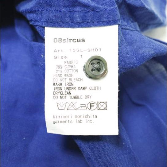 08sircus ゼロエイトサーカス 日本製 Cu/Co Sleeveless Blouse キュプラコットン ノースリーブブラウス 15SL-SH01 1 BLUE シャツ g19906 |  | 06