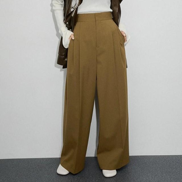 ADAM ET ROPE アダムエロペ 23AW サステナブル 2タックワイドスラックス GAS23010 36 ブラウン パンツ ワイド ボトムス g19937 |  | 02