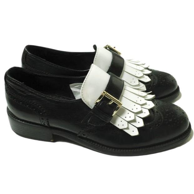 DIEGO BELLINI ディエゴベリーニ キルトタッセル ツートーン ウイングチップシューズ モンクストラップ D4364 37(23.5cm) BLACK/WHITE |  | 02