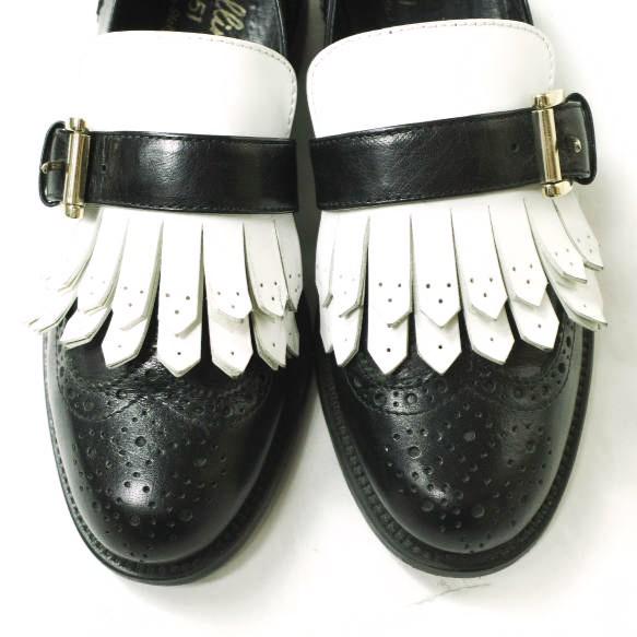 DIEGO BELLINI ディエゴベリーニ キルトタッセル ツートーン ウイングチップシューズ モンクストラップ D4364 37(23.5cm) BLACK/WHITE |  | 04