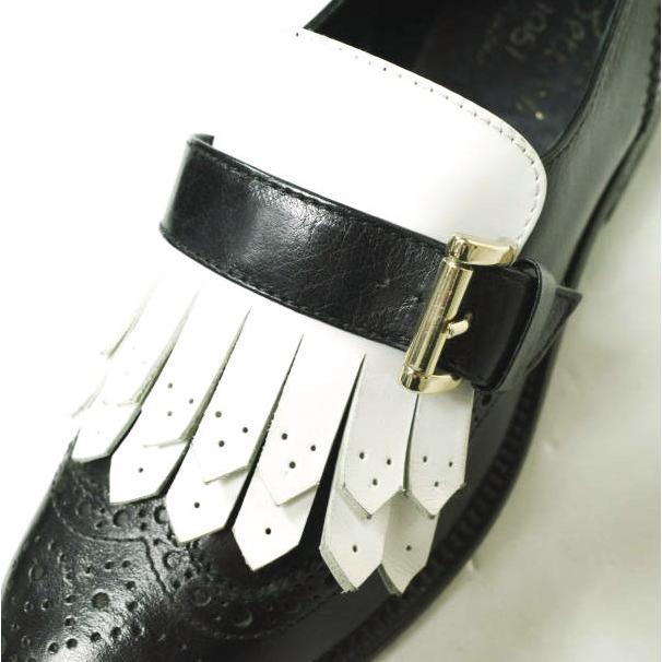 DIEGO BELLINI ディエゴベリーニ キルトタッセル ツートーン ウイングチップシューズ モンクストラップ D4364 37(23.5cm) BLACK/WHITE |  | 05