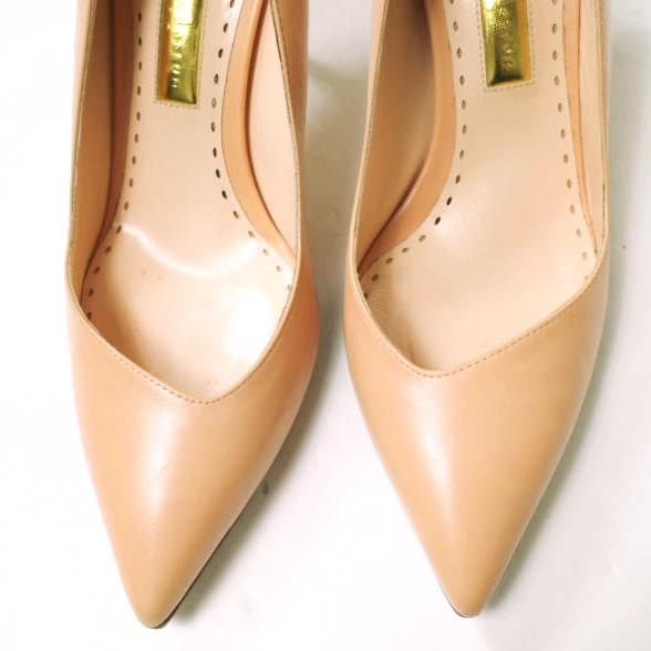 Rupert Sanderson ルパートサンダーソン イタリア製 ポインテッドトゥレザーヒールパンプス RES14-30 38(24.5cm) ピンクベージュ シューズ |  | 04