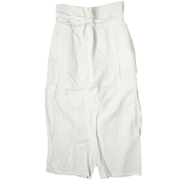 ENFOLD エンフォルド ハイウエストベルテッドワイドパンツ 300AS231-2510 36 WHITE ボトムス g20004 | 