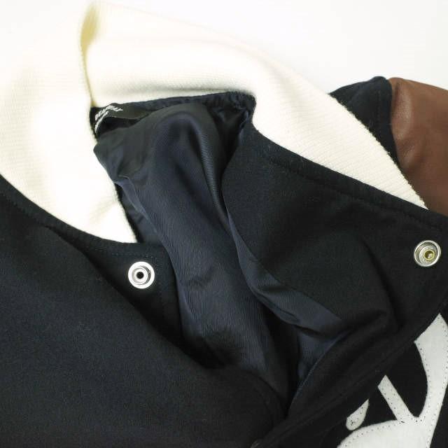 Mr.DEADWAX BROTHERS ミスターデッドワックスブラザーズ STADIUM JACKET 01 袖レザースタジャン Dk.Navy/Brown スタジアムジャケット |  | 06