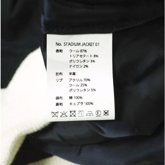 Mr.DEADWAX BROTHERS ミスターデッドワックスブラザーズ STADIUM JACKET 01 袖レザースタジャン Dk.Navy/Brown スタジアムジャケット |  | 07