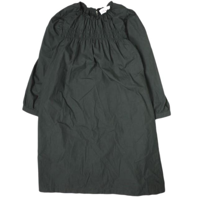 dahl'ia x green label relaxing UNITED ARROWS ダリア 別注 日本製 ギャザー ワンピース DOP-270GLR Free BLACK トップス g20060 | 