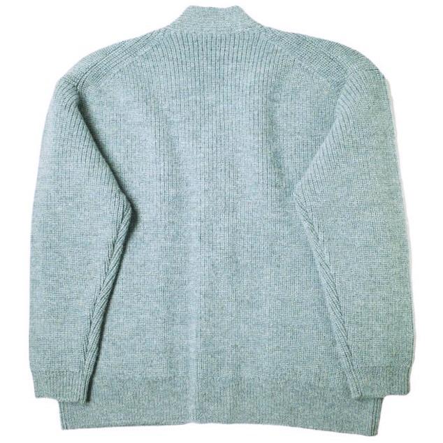 新品 Ernie Palo アーニーパロ 24AW SHETLAND WOOL RIB MIDDLE CARDIGAN シェットランドウールリブニットカーディガン EP08KN01 46 SAX b |  | 01