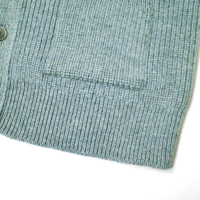 新品 Ernie Palo アーニーパロ 24AW SHETLAND WOOL RIB MIDDLE CARDIGAN シェットランドウールリブニットカーディガン EP08KN01 46 SAX b |  | 05