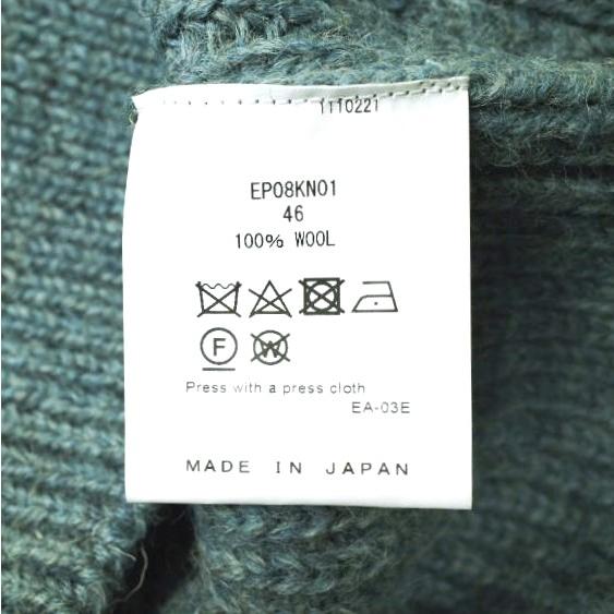 新品 Ernie Palo アーニーパロ 24AW SHETLAND WOOL RIB MIDDLE CARDIGAN シェットランドウールリブニットカーディガン EP08KN01 46 SAX b |  | 07