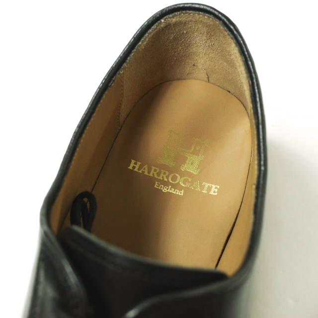 新品 HARROGATE ハロゲイト HOLBORN ホルボーン フレンチカーフプレーントゥシューズ UK8(27cm) BLACK 革靴 シューズ g20079 |  | 06