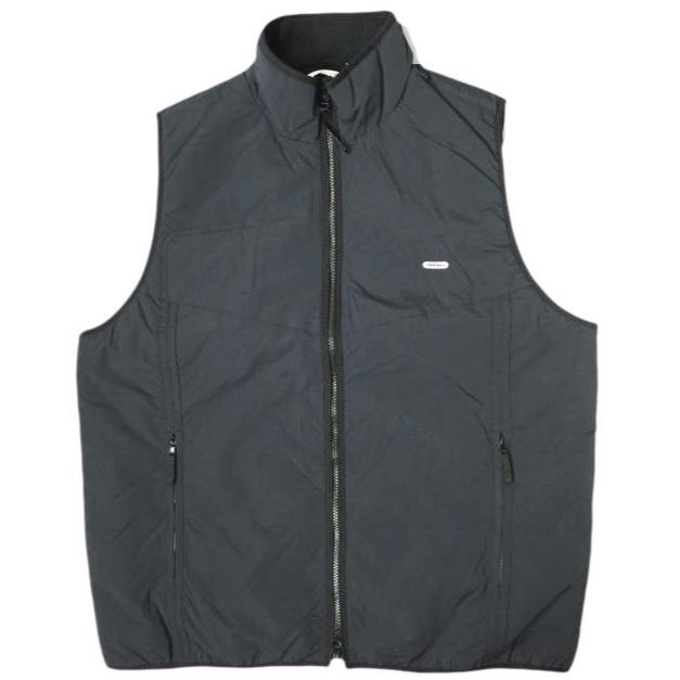 新品 FARAH ファーラー 24AW Nylon Zip Up Vest ナイロンジップアップベスト FR0403-M1009 L BLACK 定価35,200円 中綿 トップス g20087 | 