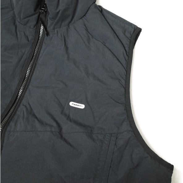 新品 FARAH ファーラー 24AW Nylon Zip Up Vest ナイロンジップアップベスト FR0403-M1009 L BLACK 定価35,200円 中綿 トップス 新品 FARAH ファーラー 24AW Nylon Zip Up Vest ナイロンジップアップ