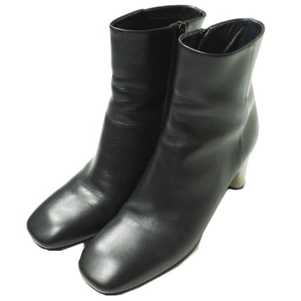 CELINE セリーヌ イタリア製 メタルヒールサイドジップブーツ 741 308 35(22cm) ブラック レザー シューズ g20115 | 