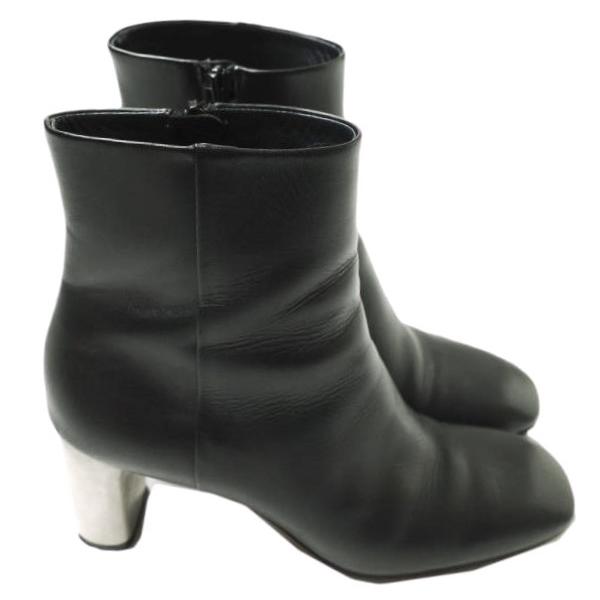 CELINE セリーヌ イタリア製 メタルヒールサイドジップブーツ 741 308 35(22cm) ブラック レザー シューズ g20115 |  | 02