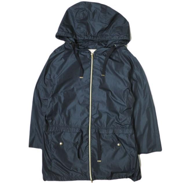 美品】ヘルノHERNO ナイロンパーカーノーカラーメッシュジップ