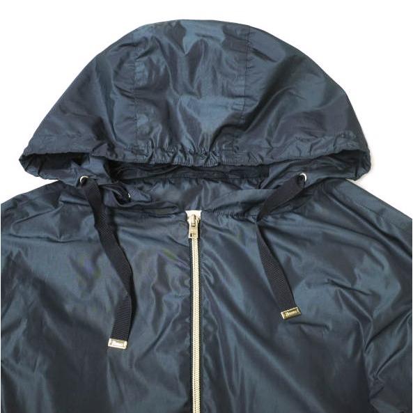 【美品】ヘルノ　HERNO ナイロンパーカー　ノーカラー　メッシュ　ジップ 美品】ヘルノHERNO ナイロンパーカーノーカラーメッシュジップ