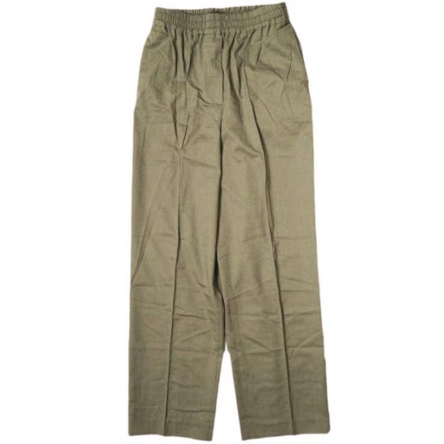 TOMORROWLAND Collection トゥモローランド 23AW ファインウーステッドウール ウエストギャザーストレートパンツ 13-04-34-04201 34 | 