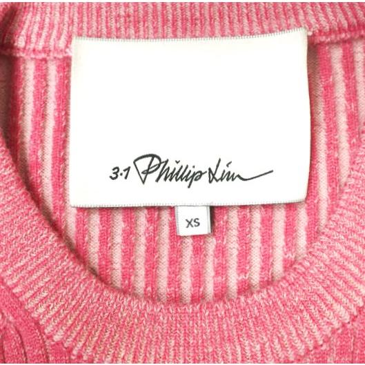 3.1 Phillip Lim スリーワン フィリップリム 22SS リブ編みウール フレアスリーブクルーネックニット F221-7694BCL XS PINK 定価88,000円 |  | 03