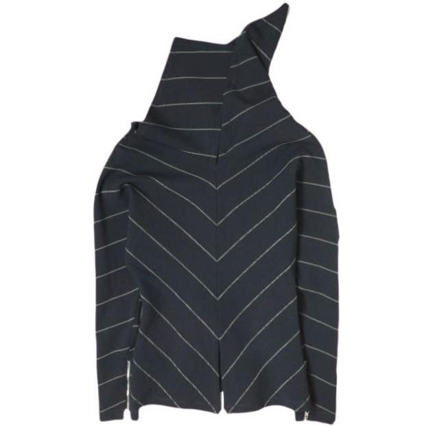 3.1 Phillip Lim スリーワン フィリップリム 20SS ピンストライプハイネックトップ E201-2681DBI XS NAVY ブラウス トップス g20173 | 