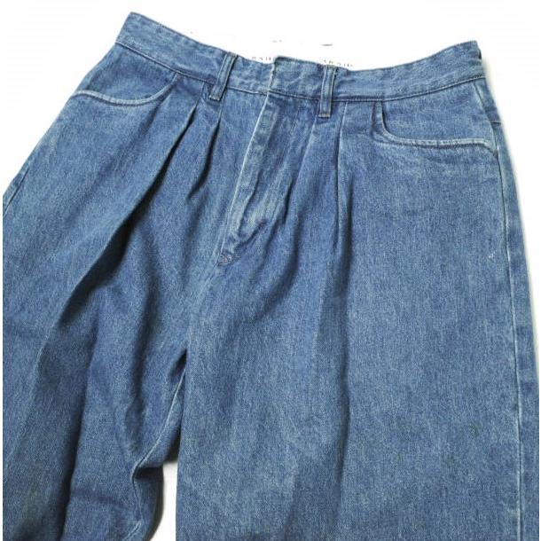 FARAH 2タックワイドテーパードパンツ 30/30 ブルー FARAH ファーラー 22SS Two-tuck Wide Tapered Pants 2タック