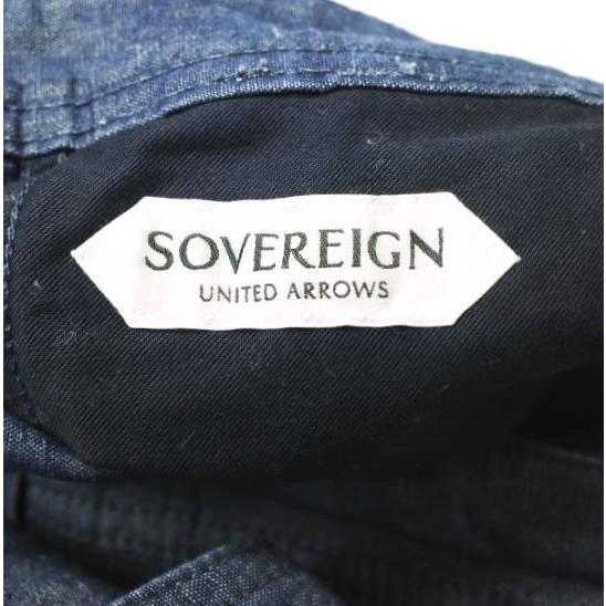 SOVEREIGN ソブリン 日本製 コットン/リネン 1プリーツインディゴパンツ 1114-246-8360 L Indigo UNITED ARROWS ボトムス【中古】【SOVEREIGN】 SOVEREIGN ソブリン 日本製 コットン/リネン 1プリーツインディゴ