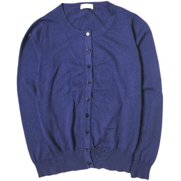 CRUCIANI クルチアーニ イタリア製 ハイゲージコットンクルーネックカーディガン CD9975 40 NAVY ニット 定価42,120円 トップス g20259 | 