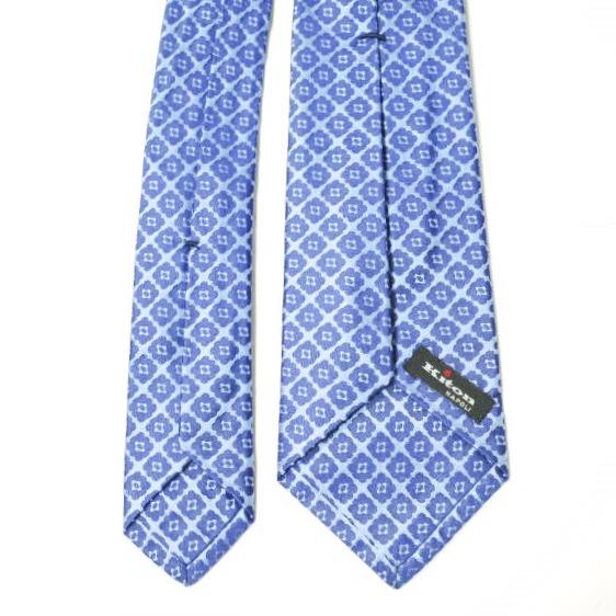 KITON キートン イタリア製 フラワーパターンシルクネクタイ BLUE 花柄 g20271 |  | 03